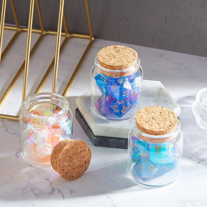 Patelai 12 Pcs Small Glass Jars with Cork Lids, Mini Potion Bottles Bulk Tiny Wishing Vial Spell Jars for DIY Art Crafts Gift Father's Day Graduation Wedding Birthday Party Favors (50ml/1.7oz)