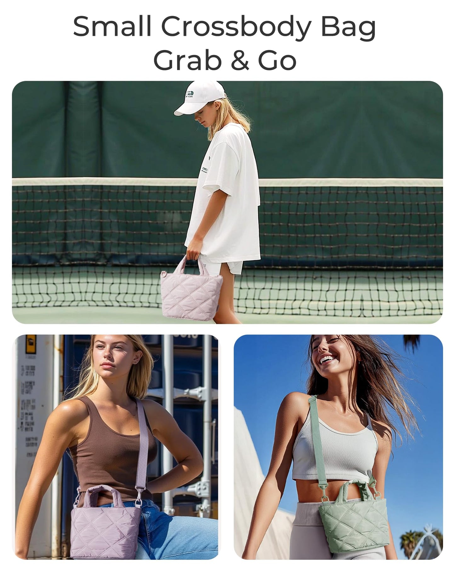 BAGSMART Crossbody Bags for Women, Small Crossbody Bag Cross Body Purse Mini Tote Travel Purse Shoulder Handbags Wallet