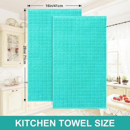 Homaxy Premium Cotton Kitchen Towels 16"x 28", Large Natural Ring Spun 390 GSM