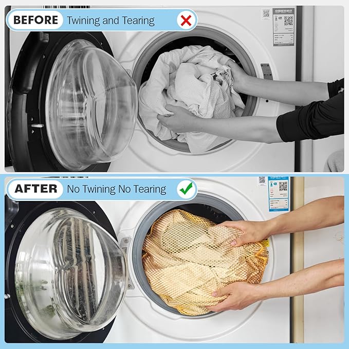 3Pcs Mesh Laundry Bags Washing Machine Mesh Wash Bags Jumbo
