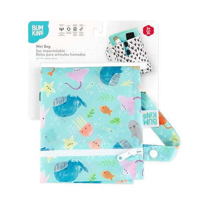 Bumkins Waterproof Wet Bag for Baby, Swim Suit, Cloth Diapers, Pump Parts
