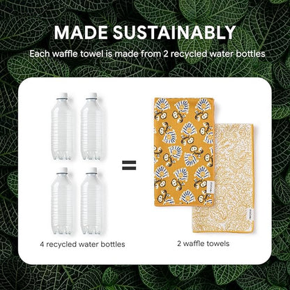 RECYCO Waffle Kitchen Towel Set of 2