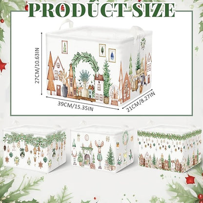 4 Pack Christmas Storage Bin Collapsible Large Christmas Storage Baskets