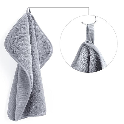 POLYTE Premium Lint Free Microfiber Washcloth Face Towel, 13 x 13 in