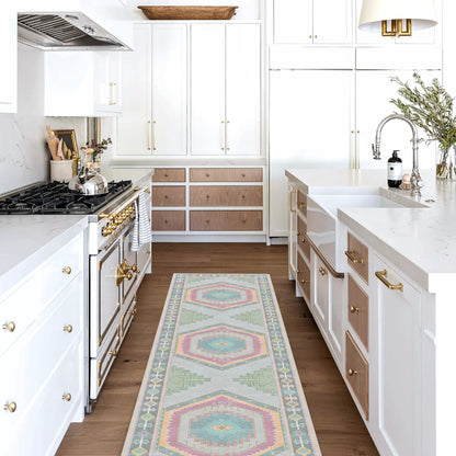 Fame Living Washable Area Rug. Modern Farmhouse. Vintage. Turkish. Bohemian. Distressed. Oriental. Traditional. Rugs for Living Room. Dining. Bedroom. Office. Entryway. Foyer. (856GP, 2'5" x 4'9")