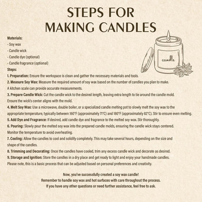 Soy Wax, Waxcanpy Natural Candle Wax, Organic Soy Wax for Candle Making from Farm, No Additives, Harmless and Pure (2lb)