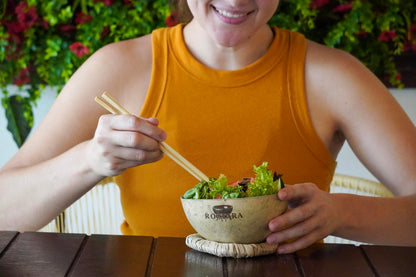 ROOTARA Handcrafted Organic Morro Bowl –Rustic Eco-Friendly Serving Bowl for Salad, Snacks, and Home Decor – Sustainable Artisan Kitchenware PLASTIC FREE (Small)