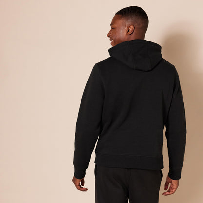 Amazon Essentials Men's Pullover Sweatshirt Hoodie, Big & Tall Options Available, Black Heather, X-Large