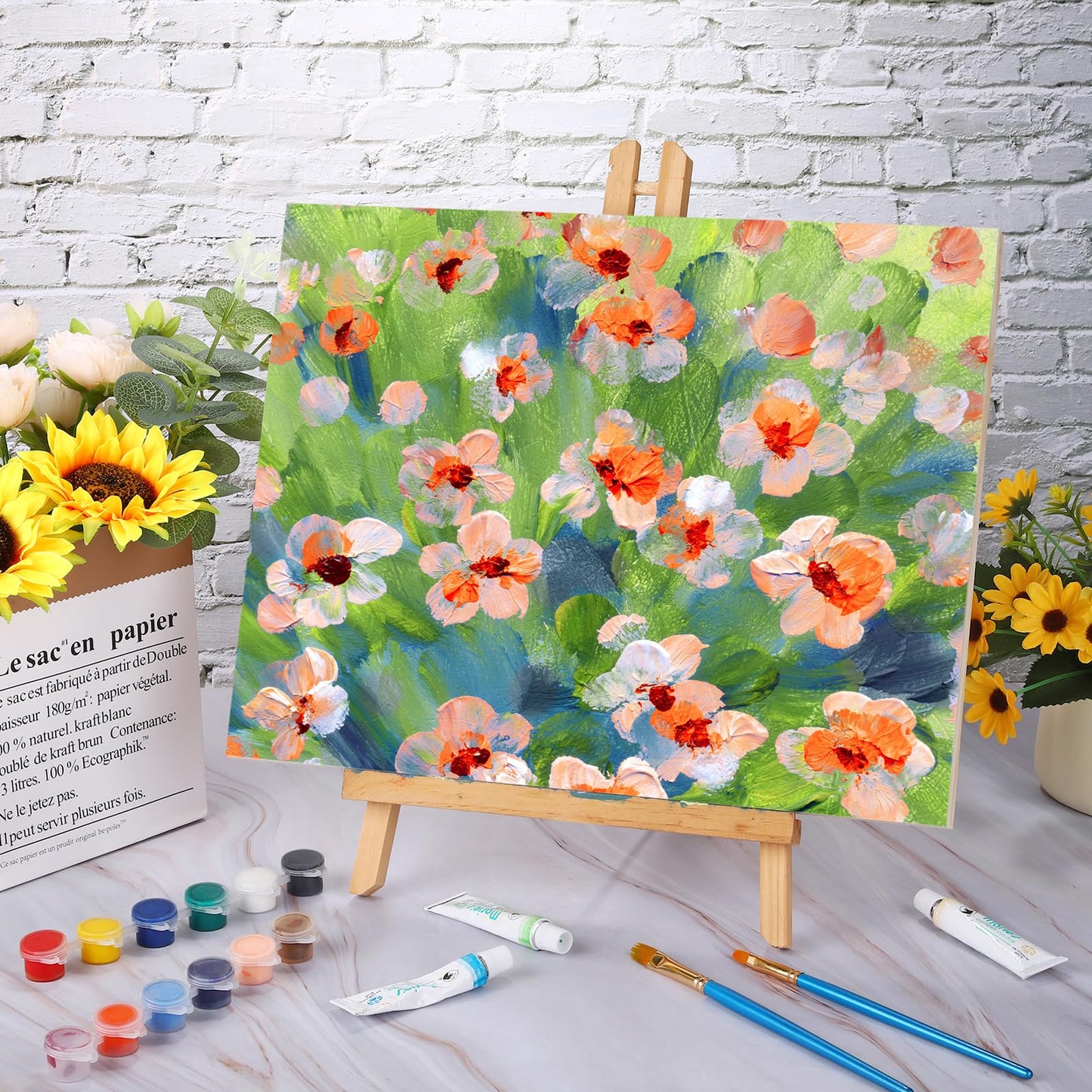 Aodaer 8 Pack Wood Panels 11 x 14 Inch Wooden Panels Canvas Unfinished Craft Wood Boards Panels for Art Crafts Acrylic and Oil Painting Pouring DIY Projects