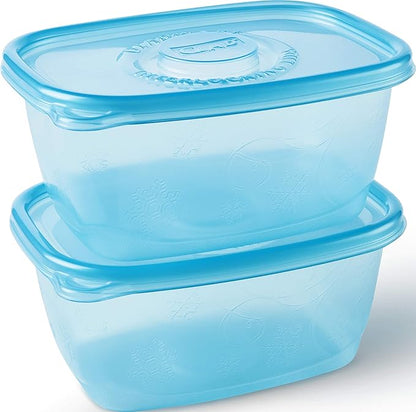 Gladware Freezerware Food Storage Containers, Large Rectangle Holds 64 Ounces