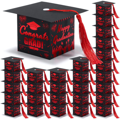 COTOPHER 36 Pack Mini Graduation Cap Gift Boxes with Tassel, Class of 2026 Graduation Candy Boxes Centerpieces for Tables Party Decorations, Small Treat Chocolate Box Graduate Favors Supplies