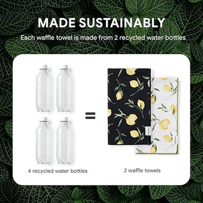 RECYCO Waffle Kitchen Towel Set of 2