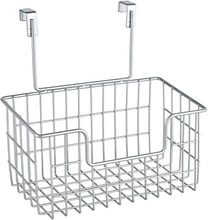 Wire Hanging Storage Basket 2 Packs, Wall Mounted Kitchen Bathroom Storage