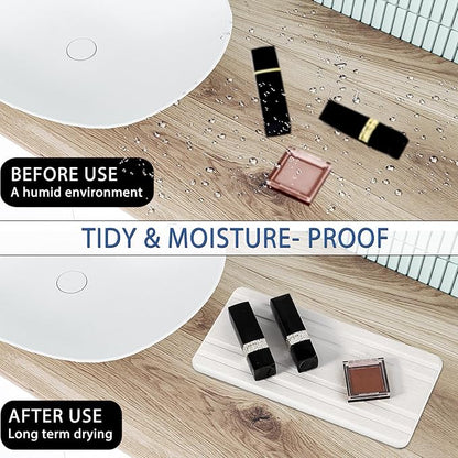 3PCS Water Absorbing Stone Tray, DryingNeat Diatomite Stone Sink Tray, Instant