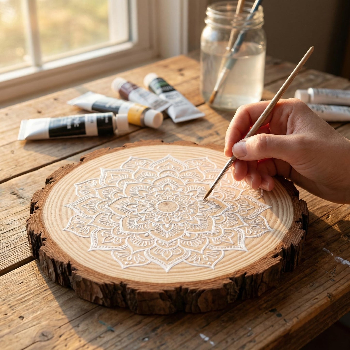SENMUT 10 Pack Large Wood Slices for Centerpieces 9-10 Inch - Natural Unfinished Round Wooden Trays for Decor, Rustic Wedding Table Centerpieces, Party Event Decorations & DIY Crafts