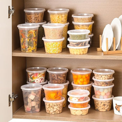 AOZITA 48 Sets Plastic Deli Containers
