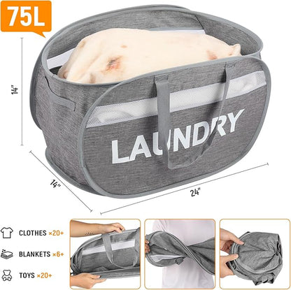 Collapsible Laundry Baskets, Foldable Clothes Hamper