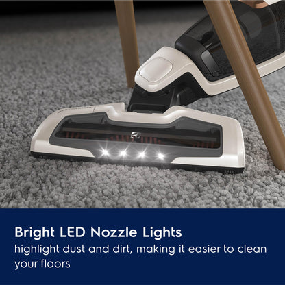 Electrolux Ergorapido Cordless 2-in-1 Vacuum Cleaner with High Suction Power and 180-Degree EasySteer Mobility, 48-Minute Run Time, 2 Power Modes, Satin White