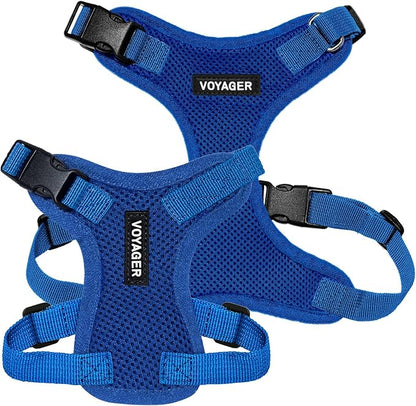 Voyager Step-in Pet Harness - All Weather Mesh, Adjustable Step in Harness for Cats and Dogs by Best Pet Supplies - Royal Blue, XL