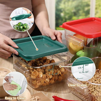 Barydat 4 Pcs Square Food Storage Containers