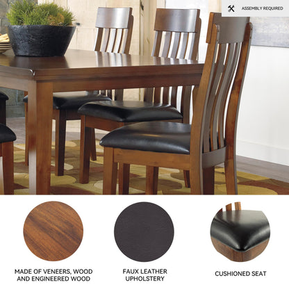 Signature Design by Ashley Ralene Rake Back 19" Dining Room Chair 2 Count, Medium Brown