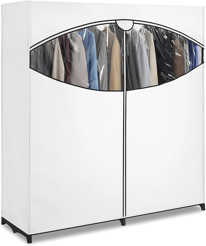 Whitmor 60-inch Extra-Wide Clothes Closet, 60” with White Cover