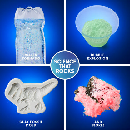 Discovery Planet Earth Science Kit for Kids| 27 Science Experiments| Erupting Volcano, Slime Lava, Geodes, Grow Crystals, Dino Fossil| STEM Geology Activity Set| Educational Learning Toy| Gift Ages 8+