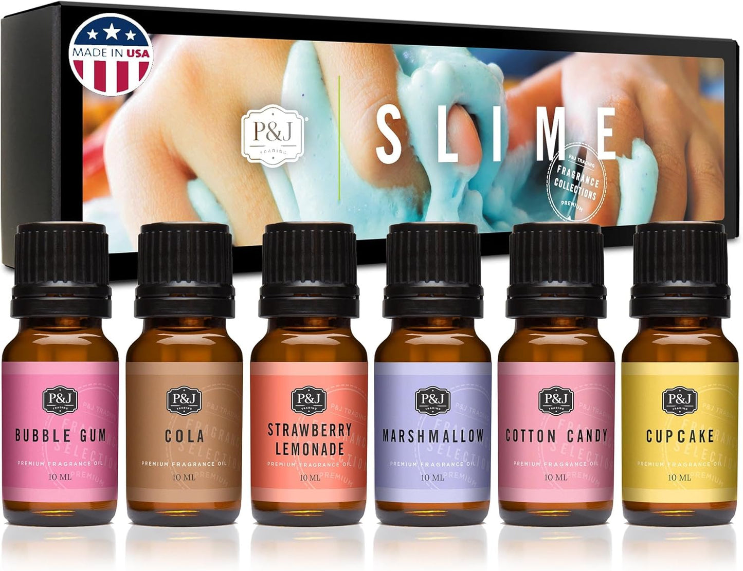 P&J Fragrance Oil Autumn Set | Brown Sugar, Apple, Harvest Spice, Vanilla, Forest Pine, and Snickerdoodle Candle Scents for Candle Making, Freshie, Soap Making Supplies, Diffuser Oil Scents