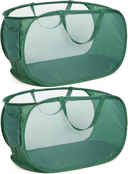 Sturdy Mesh Pop Up Laundry Hamper, Collapsible Laundry Baskets
