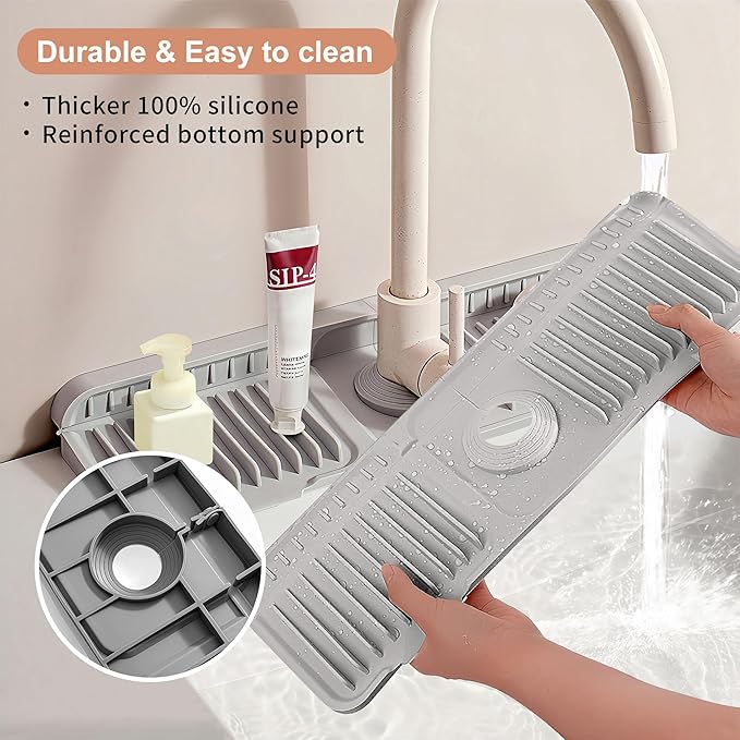 18 inch Silicone Faucet Mat for Kitchen Sink