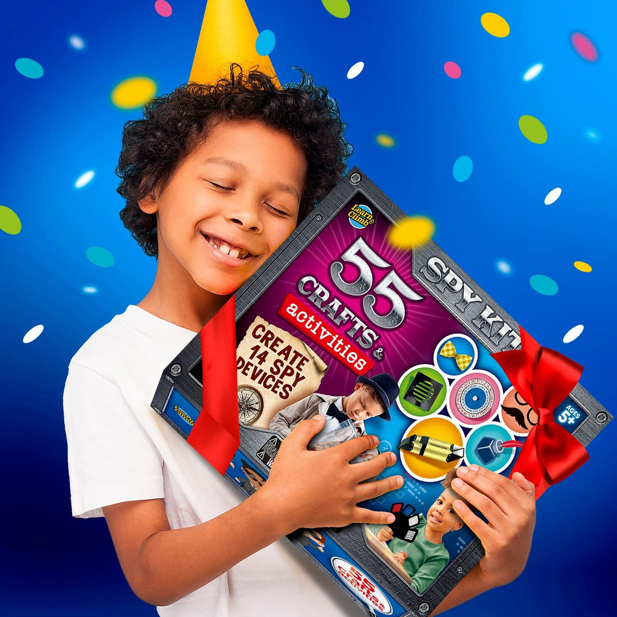 Kids Spy Kit, Explore 15 Secret Missions & Create 14 Detective Gadgets - Birthday for 7, 8,9,10 Year-Old Boy