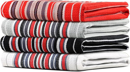 Urban Villa Kitchen Towels Extra Large Premium Salsa Stripes Dish Towels