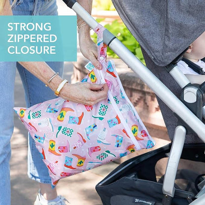 Bumkins Waterproof Wet Dry Bag for Baby, Swim Suit, Cloth Diaper, Pump Parts