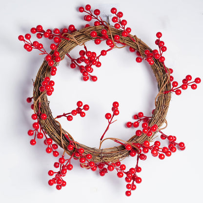 Grapevine Wreath Set, Marrywindix 2 Pieces Natural Vine Branch Wreath Christmas DIY Rattan Wreath Garland for Christmas Holiday Craft Wedding Decor (12 in.)