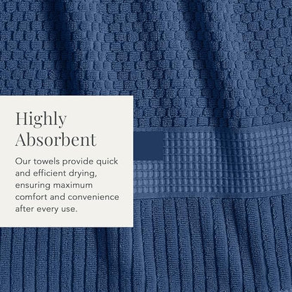 NY Loft 100% Cotton Hand Towels| 6 Pack Hand Towel Set | Absorbent & Quick-Dry