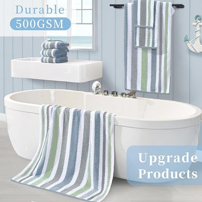 Waffle Hand Towels, Durable Striped Hand Towel
