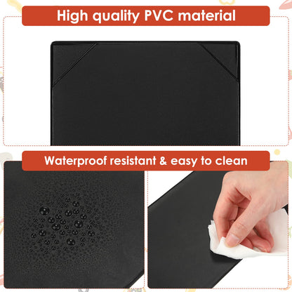 Jexine 12 Pcs Restaurant Menu Covers Single Page Panel Holders with Angled Corners, Black, 4.25" x 11"