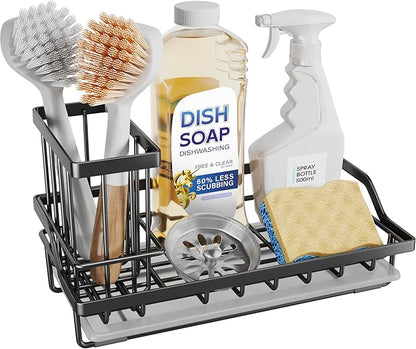 SWTYMIKI Large Sink Caddy Kitchen Sink Organizer