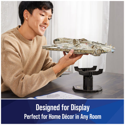 4D Build Star Wars Millennium Falcon 3D Model Kit, Star Wars Gifts, Desk Decor for Fans & Collectors, 223 Pieces, 3D Puzzles, Gift Ideas for Ages 12 & Up