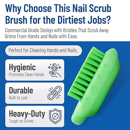 SPARTA Nail Scrub Brush Commercial-Grade, Heavy-Duty Hand and Fingernail Brush