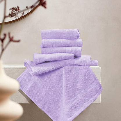 GLAMBURG Ultra Soft 12-Piece Washcloths Set 13x13-100% Ringspun Cotton