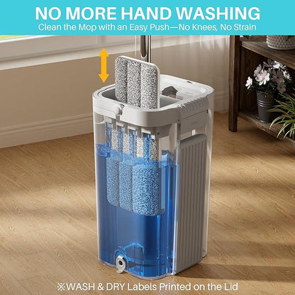 JOYMOOP 8L Large Capacity Flat Mop System