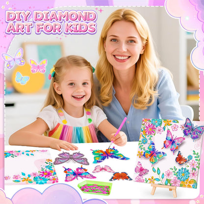 Craft Kits for Kids Ages 8-12, Diamond Art Kits for Kids, Gifts for 6-8-10 Year Old Girls, Fun Arts and Crafts Gifts Toy for Girl Activities Gem Art Kit, Best Birthday Gift for Girl Adult Room Decor