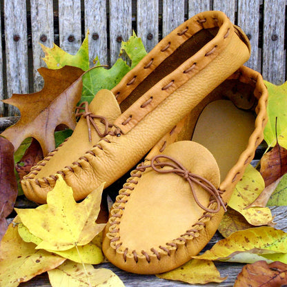 Realeather C4604-03 Adult Moccasin Leathercraft Kit, Size 8-9, Golden Tan, 1-Pair