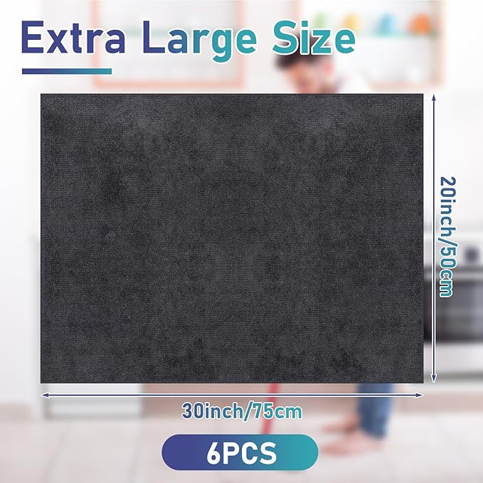 Newwiee 6 Pcs Extra Large Microfiber Cleaning Cloth 30" x 20" Washable Reusable