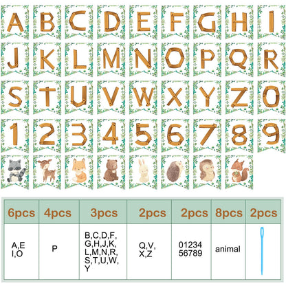 Motiskyy 115 Pcs Woodland Baby Shower Banners Kit DIY Woodland Party Banner Customizable Forest Animal Letters for Baby Shower Kids Birthday Party Decoration