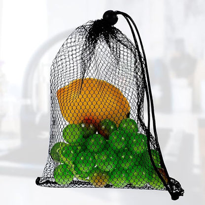 TecUnite 10 Pcs Mesh Bags Drawstring Laundry Bags Large Nylon Mesh Gift