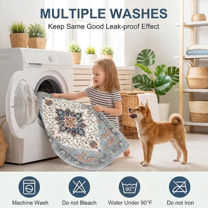 Washable Pee Pads for Dogs,Great Urine Absorbent Reusable Puppy Training Pads,Waterproof,Leak-Proof & Non-Slip Potty Pads for Whelping,Crate,Playpen,Bed.(Colorful Day,72"x72")