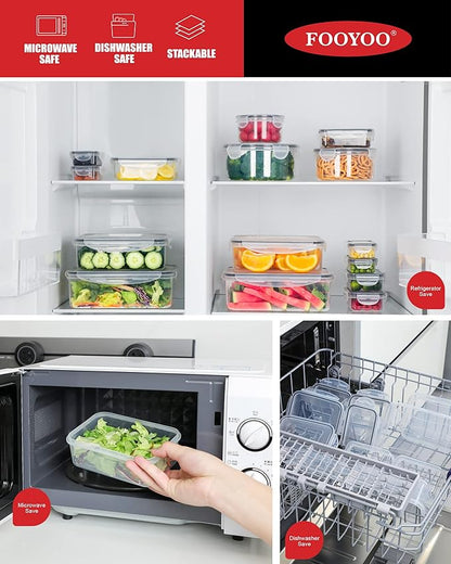 56 Pcs Large Food Storage Containers Set