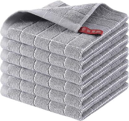 Homaxy 100% Cotton Terry Kitchen Dish Cloths, Ultra Soft and Absorbent Dish